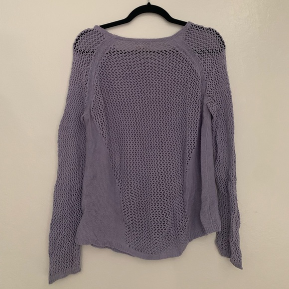 Urban Outfitters ~ silence + noise Crochet Sweater (L) light purple - Picture 3 of 4